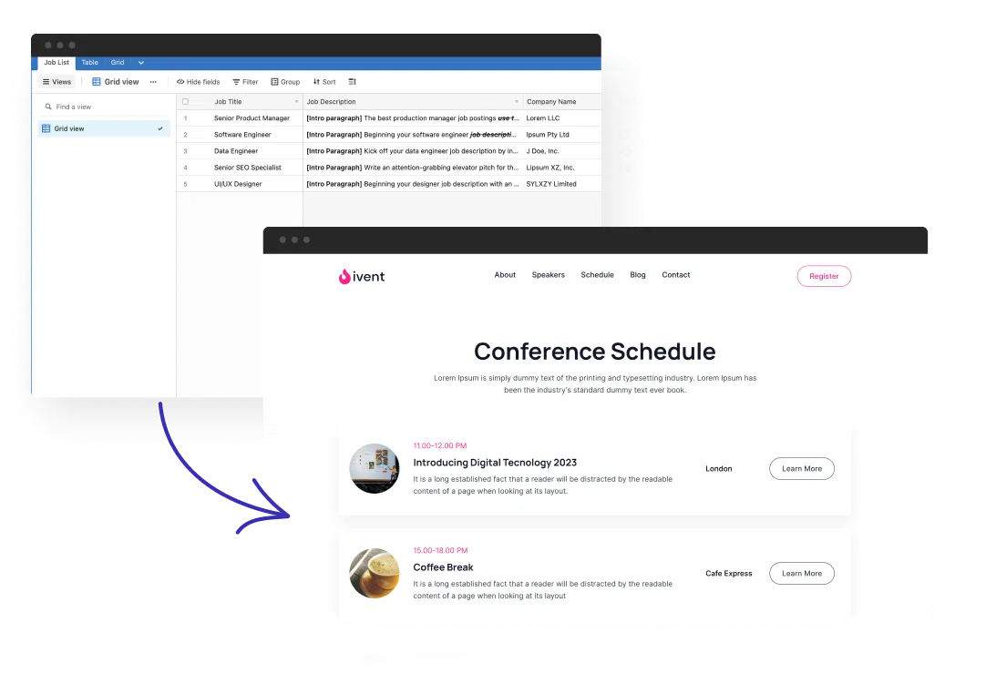 Airtable UI showcase